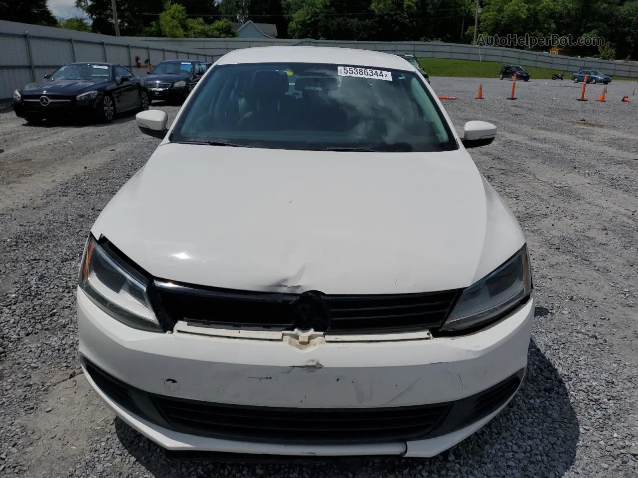 2012 Volkswagen Jetta Se White vin: 3VWDX7AJ3CM422503