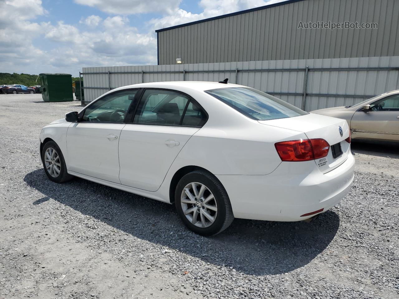 2012 Volkswagen Jetta Se White vin: 3VWDX7AJ3CM422503