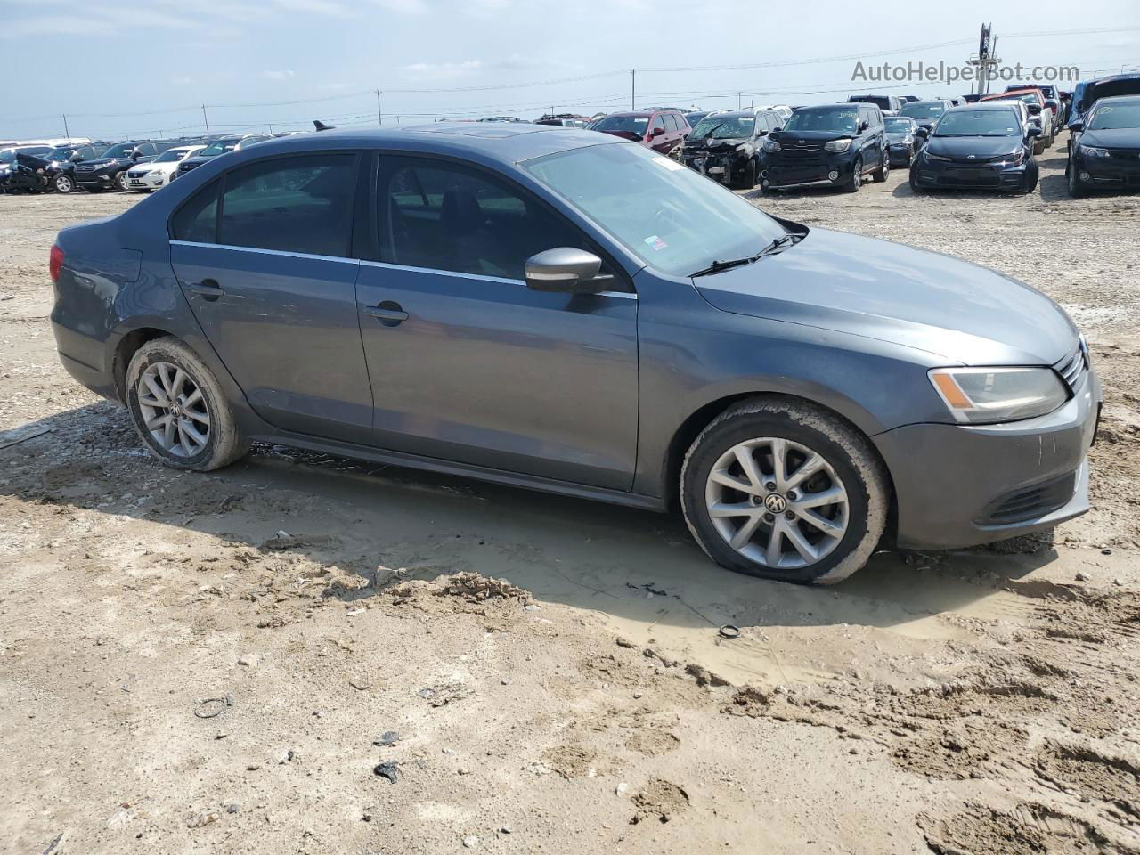 2013 Volkswagen Jetta Se Gray vin: 3VWDX7AJ3DM365253