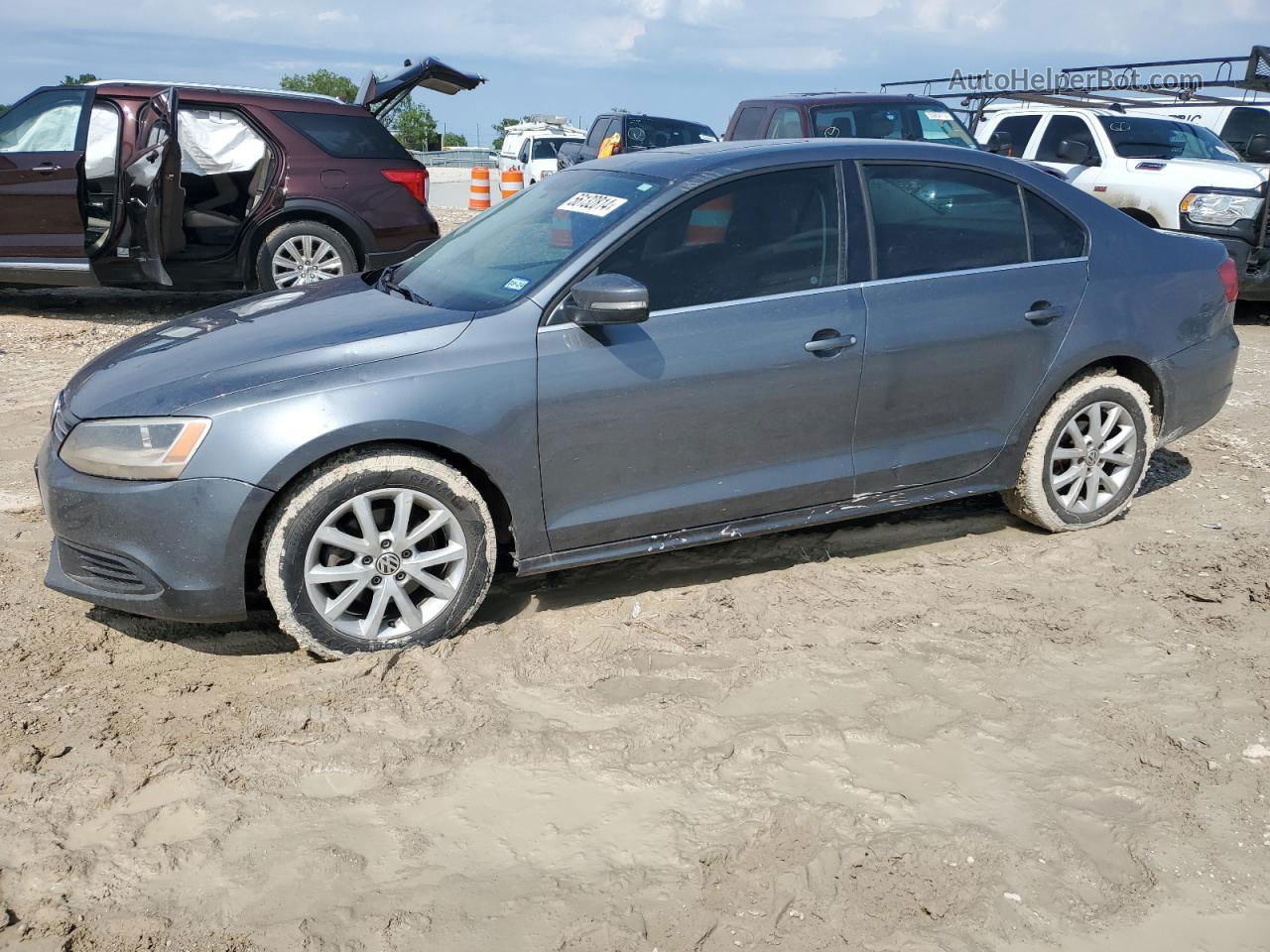 2013 Volkswagen Jetta Se Gray vin: 3VWDX7AJ3DM365253