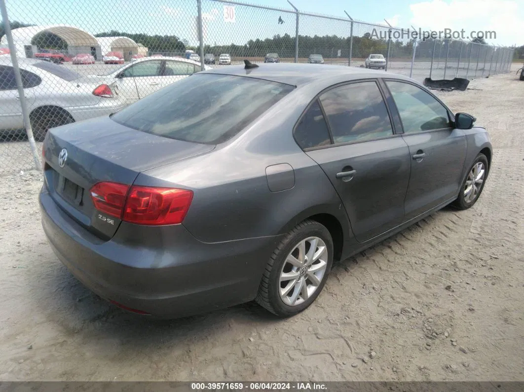 2011 Volkswagen Jetta 2.5l Se Gray vin: 3VWDX7AJ4BM306886