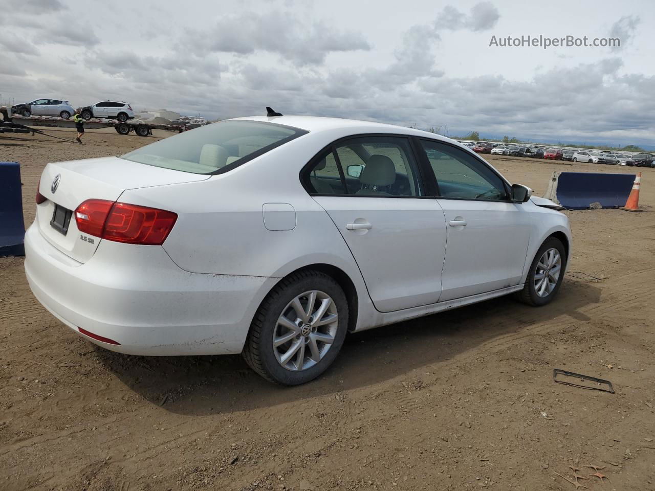 2011 Volkswagen Jetta Se White vin: 3VWDX7AJ4BM339855