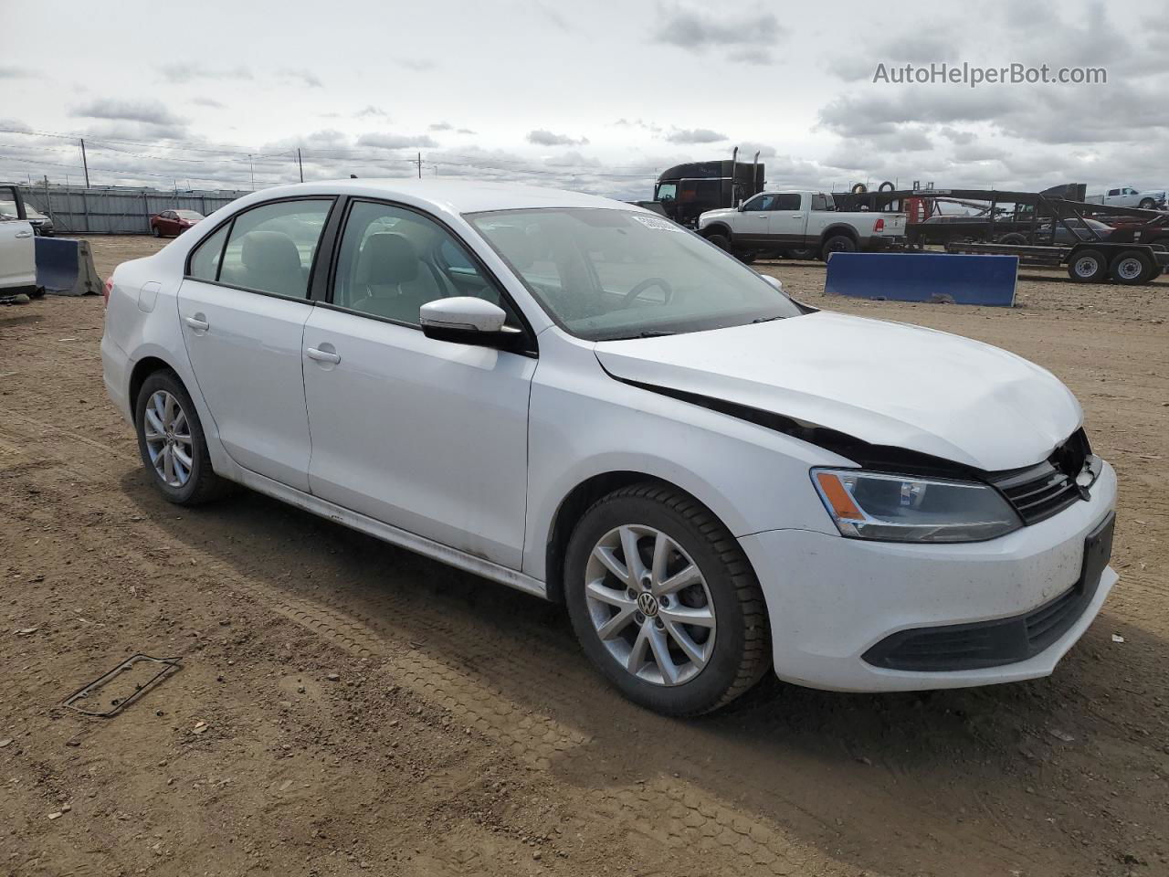 2011 Volkswagen Jetta Se White vin: 3VWDX7AJ4BM339855