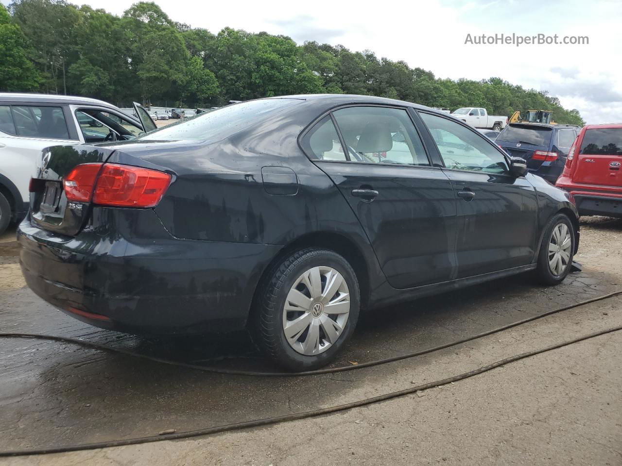 2011 Volkswagen Jetta Se Black vin: 3VWDX7AJ4BM397500