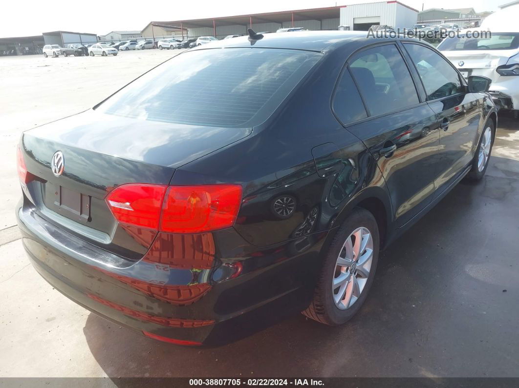 2012 Volkswagen Jetta 2.5l Se Black vin: 3VWDX7AJ4CM111498