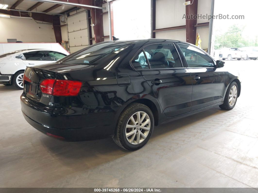 2012 Volkswagen Jetta 2.5l Se Black vin: 3VWDX7AJ4CM325701