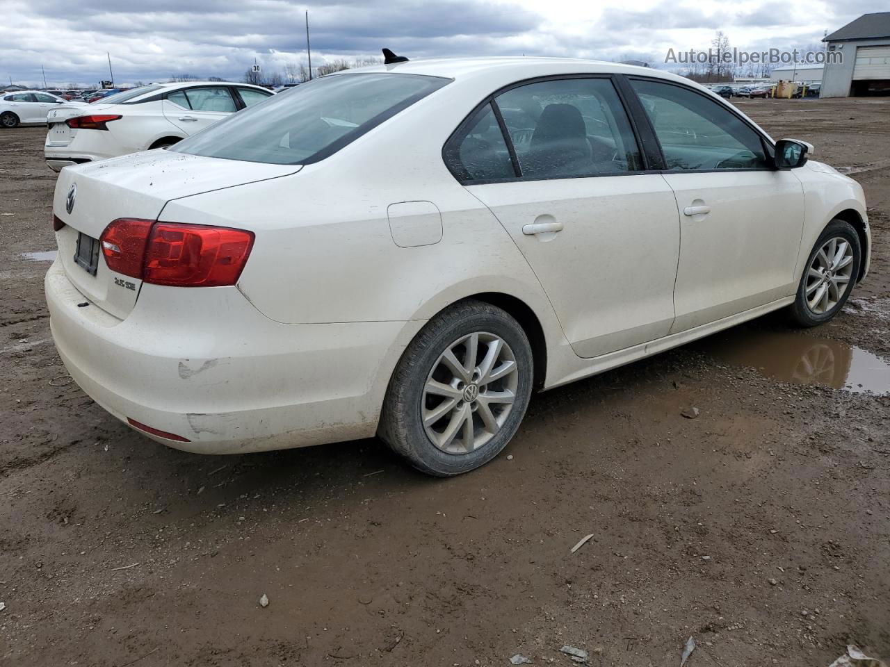 2012 Volkswagen Jetta Se White vin: 3VWDX7AJ4CM450357