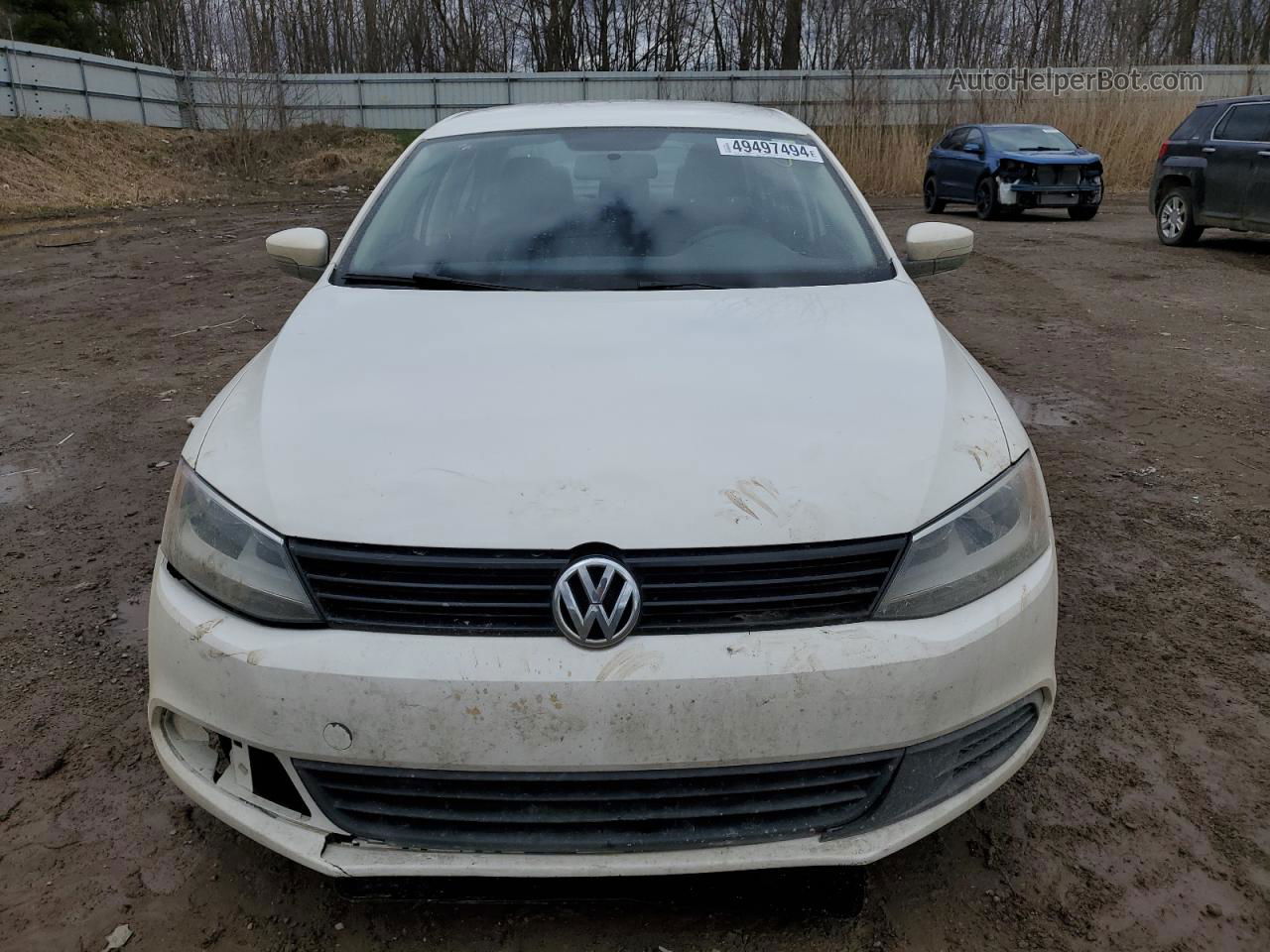 2012 Volkswagen Jetta Se White vin: 3VWDX7AJ4CM450357