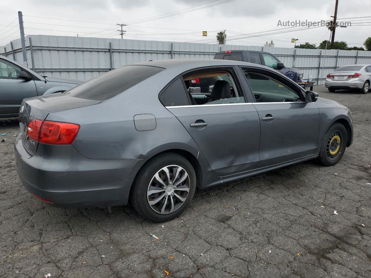 2013 Volkswagen Jetta Se Gray vin: 3VWDX7AJ4DM214017