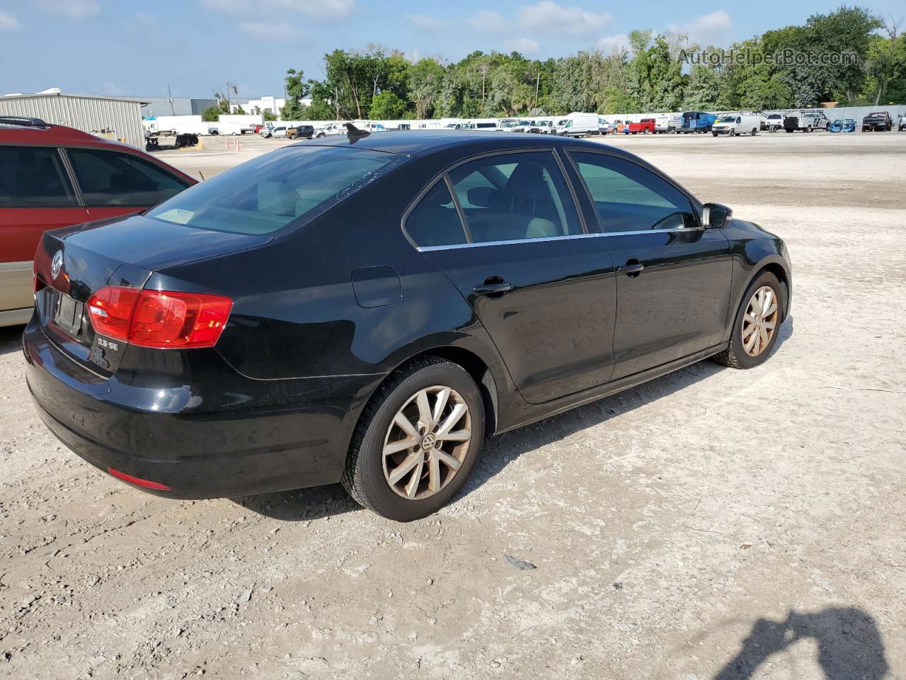 2013 Volkswagen Jetta Se Black vin: 3VWDX7AJ4DM400446