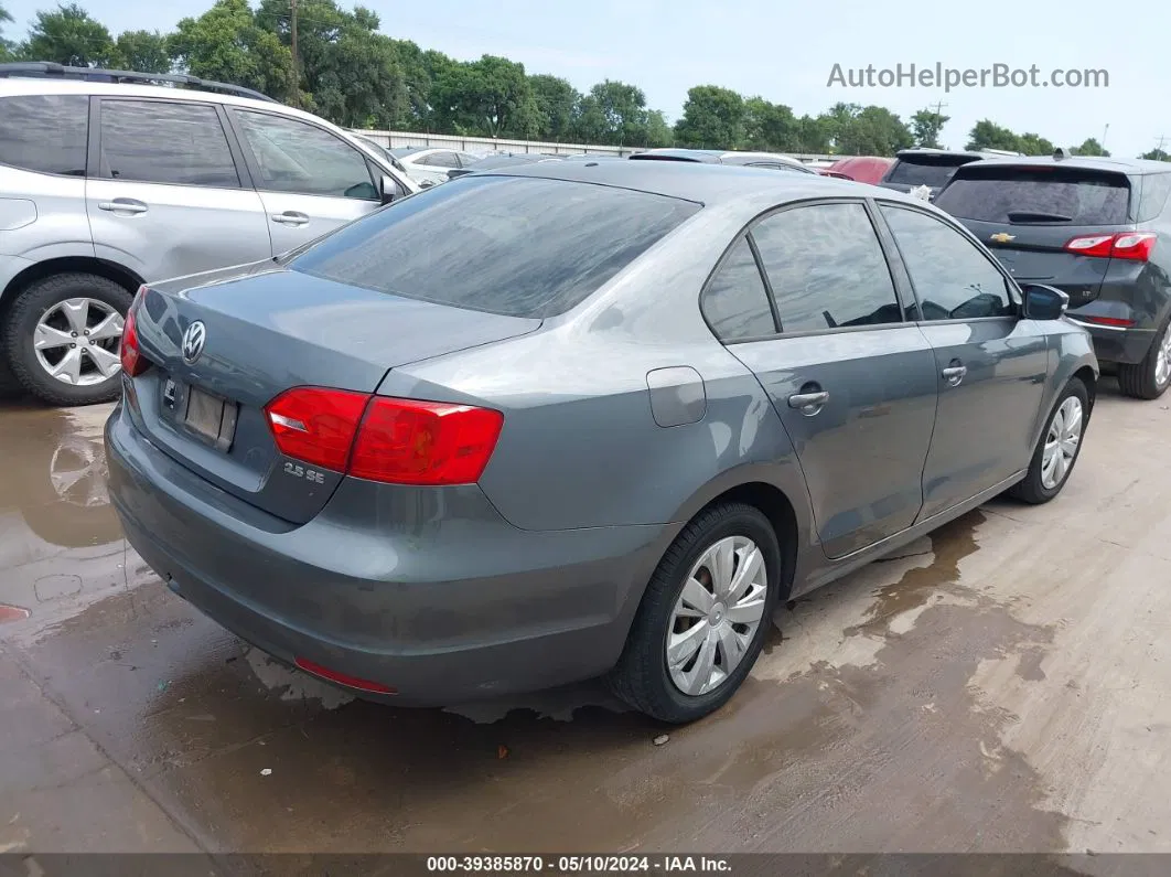 2012 Volkswagen Jetta 2.5l Se Gray vin: 3VWDX7AJ5CM015315