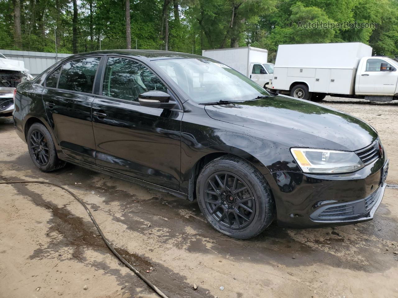 2012 Volkswagen Jetta Se Black vin: 3VWDX7AJ5CM344984