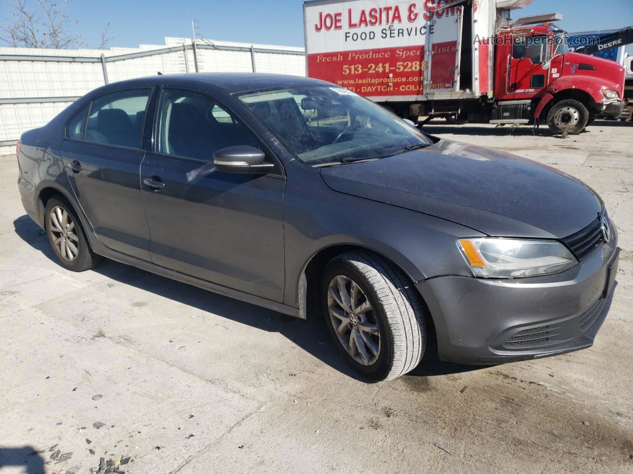 2012 Volkswagen Jetta Se Gray vin: 3VWDX7AJ5CM417030