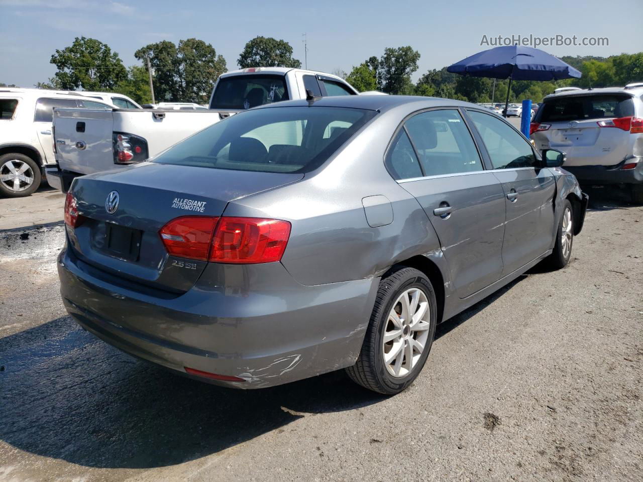 2013 Volkswagen Jetta Se Gray vin: 3VWDX7AJ5DM366890