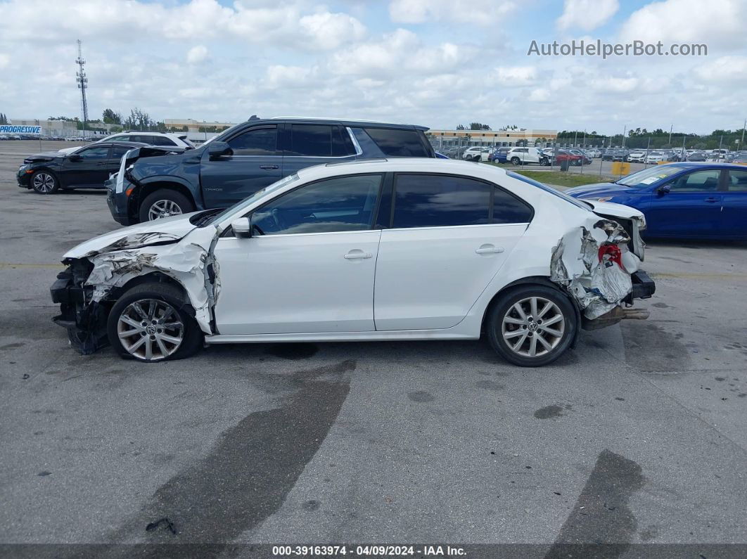 2013 Volkswagen Jetta Se White vin: 3VWDX7AJ5DM390123