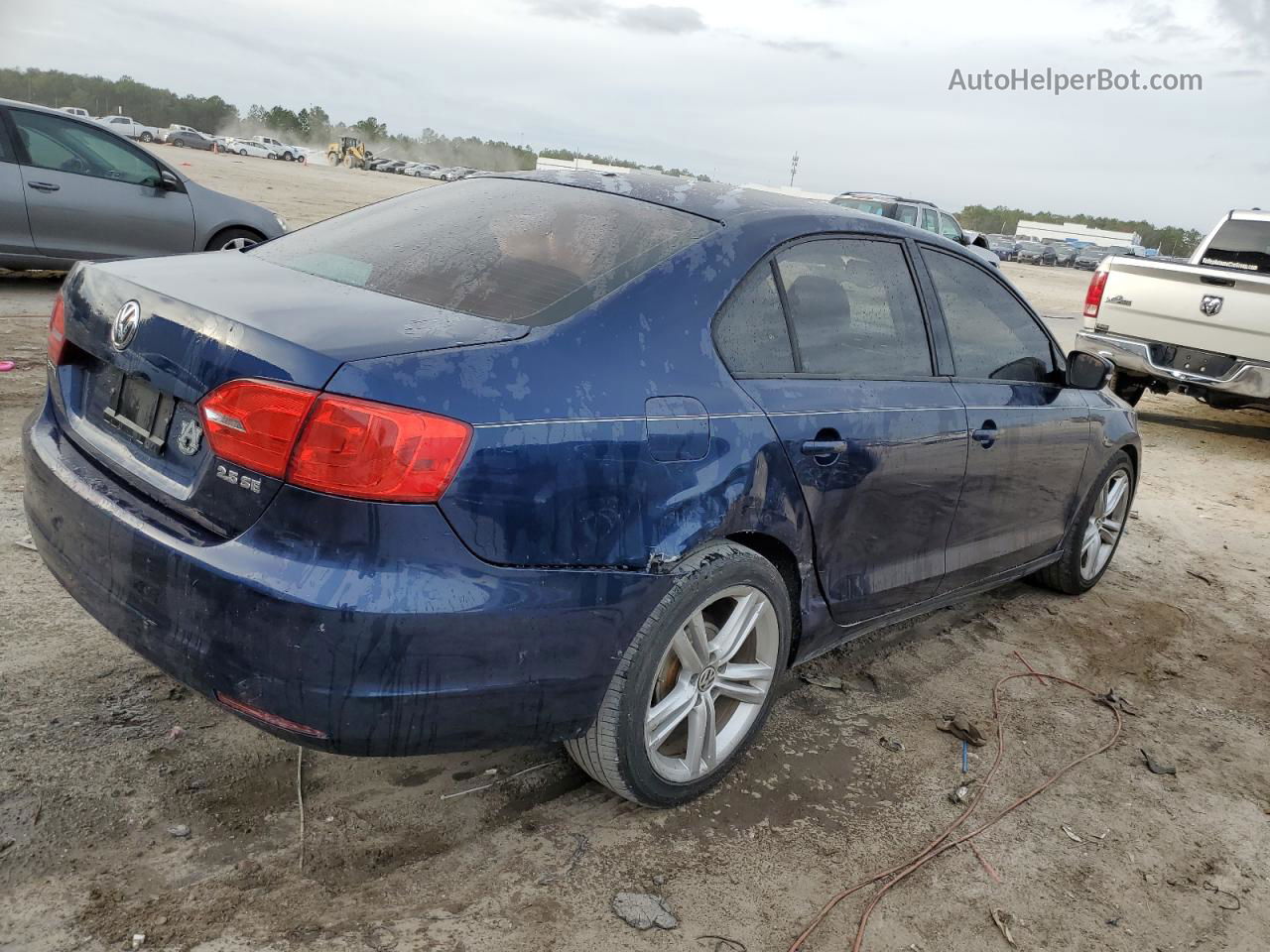 2011 Volkswagen Jetta Se Синий vin: 3VWDX7AJ6BM068538