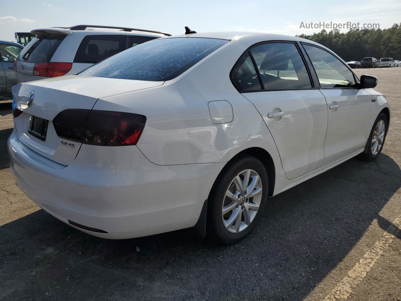 2011 Volkswagen Jetta Se White vin: 3VWDX7AJ6BM322491