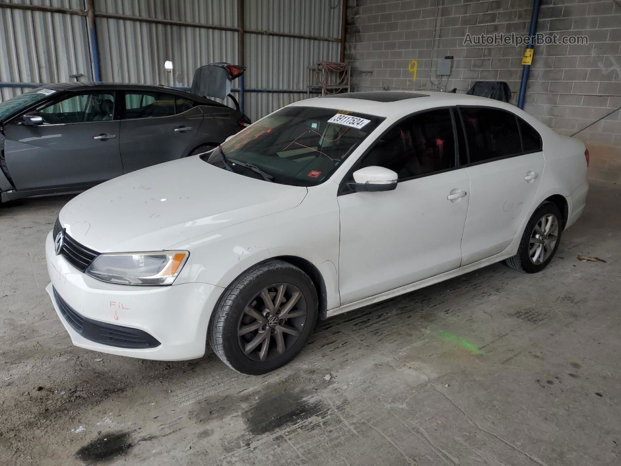 2011 Volkswagen Jetta Se White vin: 3VWDX7AJ6BM335998