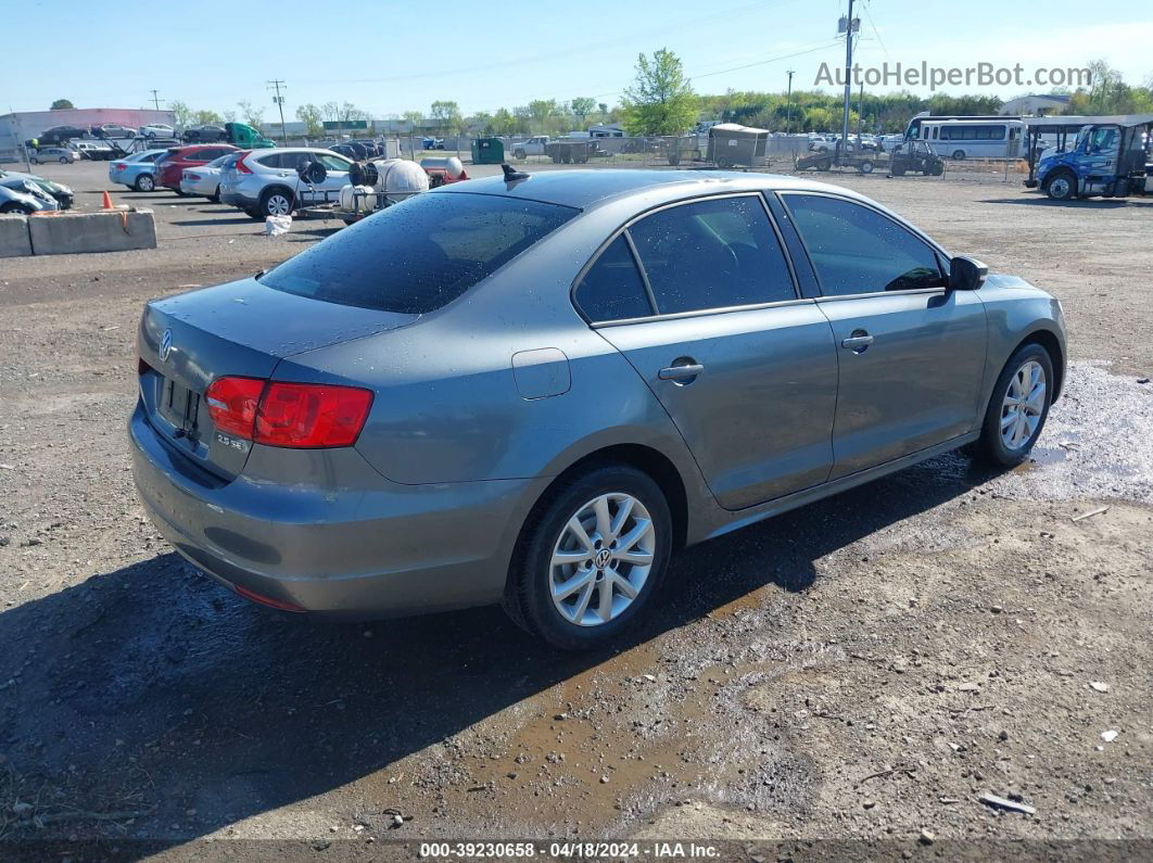 2011 Volkswagen Jetta 2.5l Se Gray vin: 3VWDX7AJ6BM355068