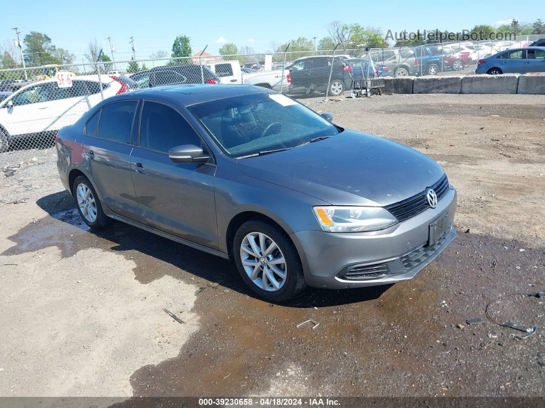 2011 Volkswagen Jetta 2.5l Se Gray vin: 3VWDX7AJ6BM355068