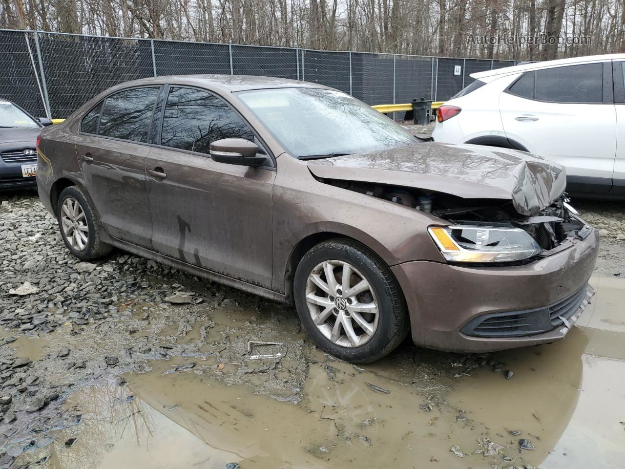 2012 Volkswagen Jetta Se Brown vin: 3VWDX7AJ6CM123085