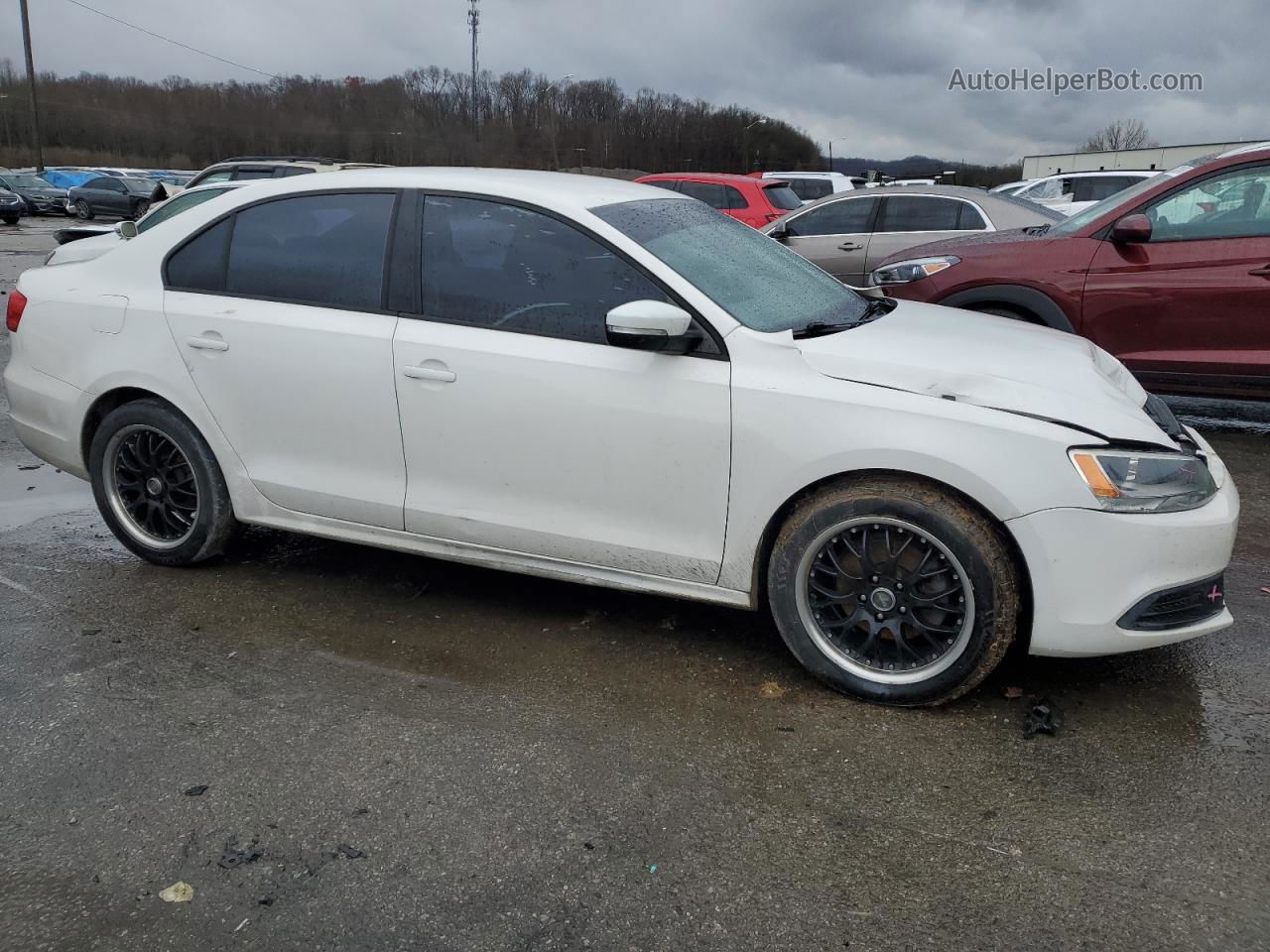 2012 Volkswagen Jetta Se White vin: 3VWDX7AJ6CM402844