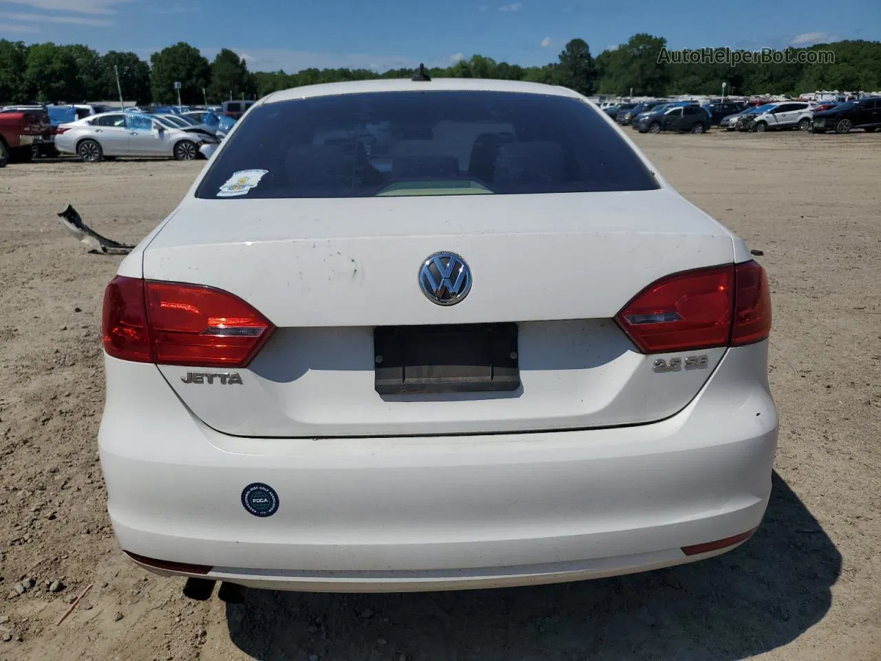 2012 Volkswagen Jetta Se White vin: 3VWDX7AJ6CM421104