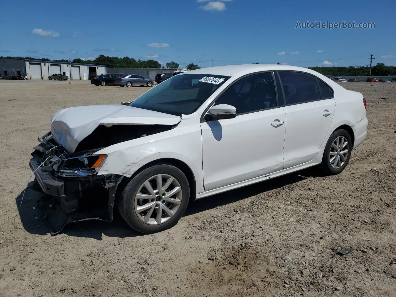 2012 Volkswagen Jetta Se White vin: 3VWDX7AJ6CM421104