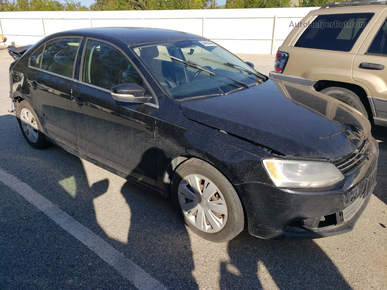 2013 Volkswagen Jetta Se Black vin: 3VWDX7AJ6DM254762