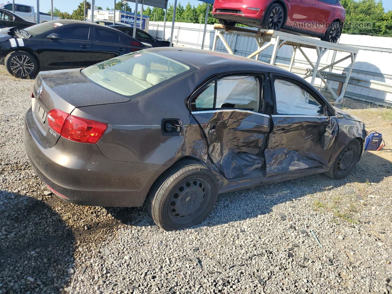 2013 Volkswagen Jetta Se Brown vin: 3VWDX7AJ6DM368633