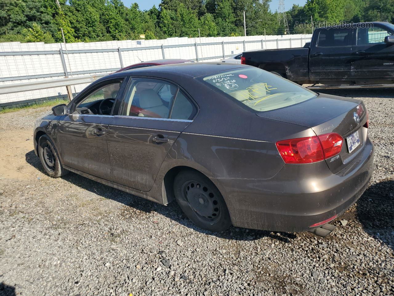 2013 Volkswagen Jetta Se Brown vin: 3VWDX7AJ6DM368633