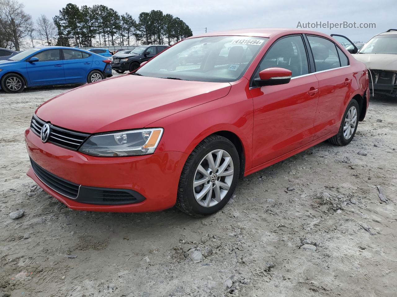 2013 Volkswagen Jetta Se Red vin: 3VWDX7AJ6DM404806