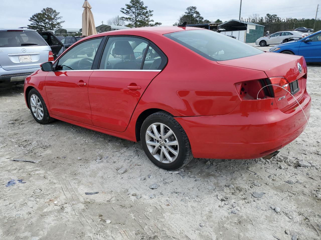 2013 Volkswagen Jetta Se Red vin: 3VWDX7AJ6DM404806