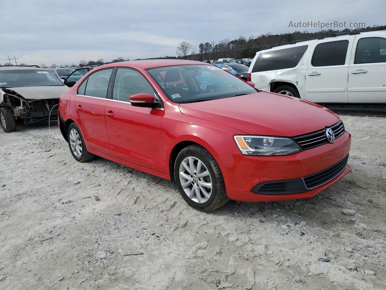 2013 Volkswagen Jetta Se Red vin: 3VWDX7AJ6DM404806