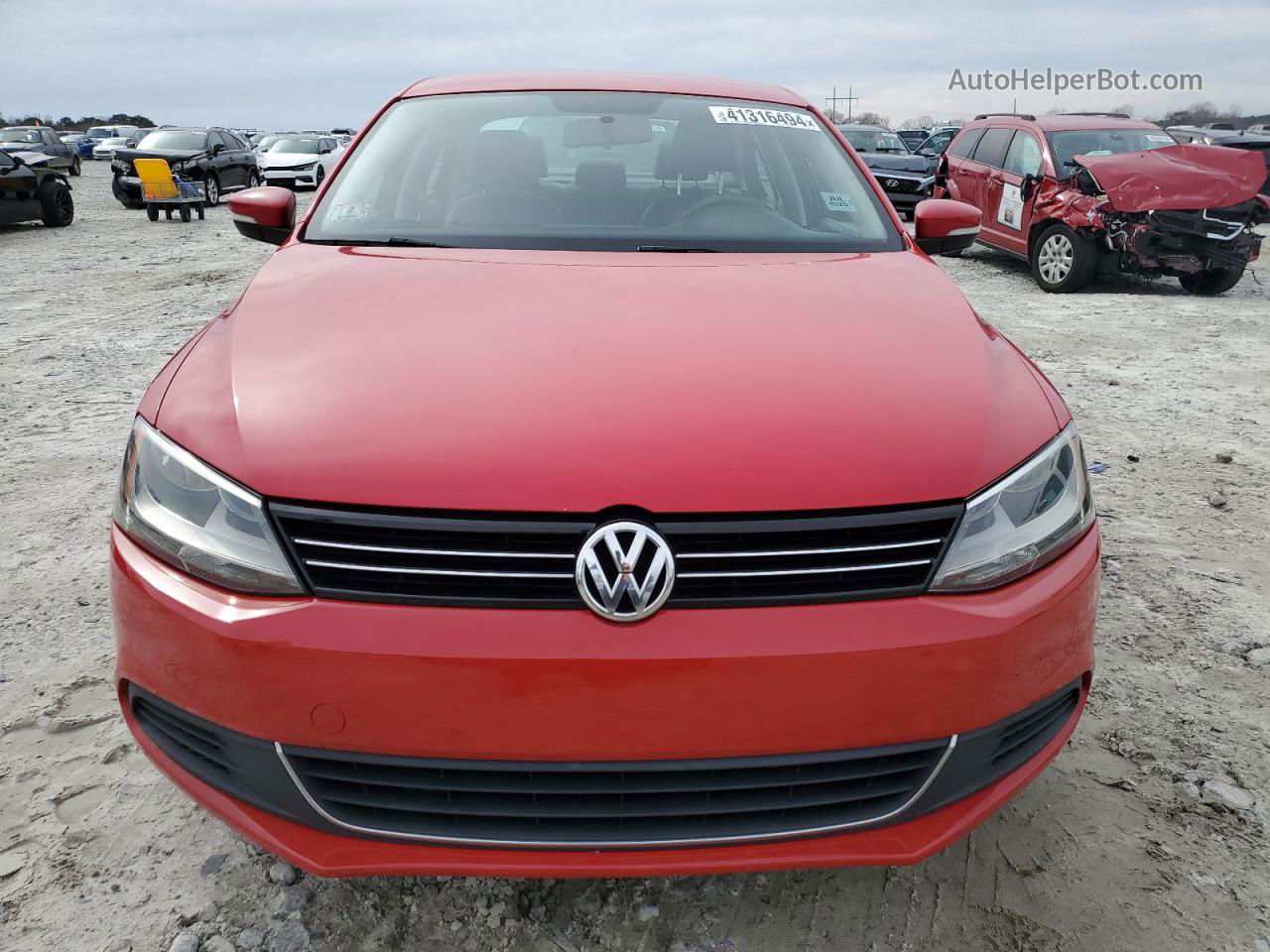 2013 Volkswagen Jetta Se Red vin: 3VWDX7AJ6DM404806