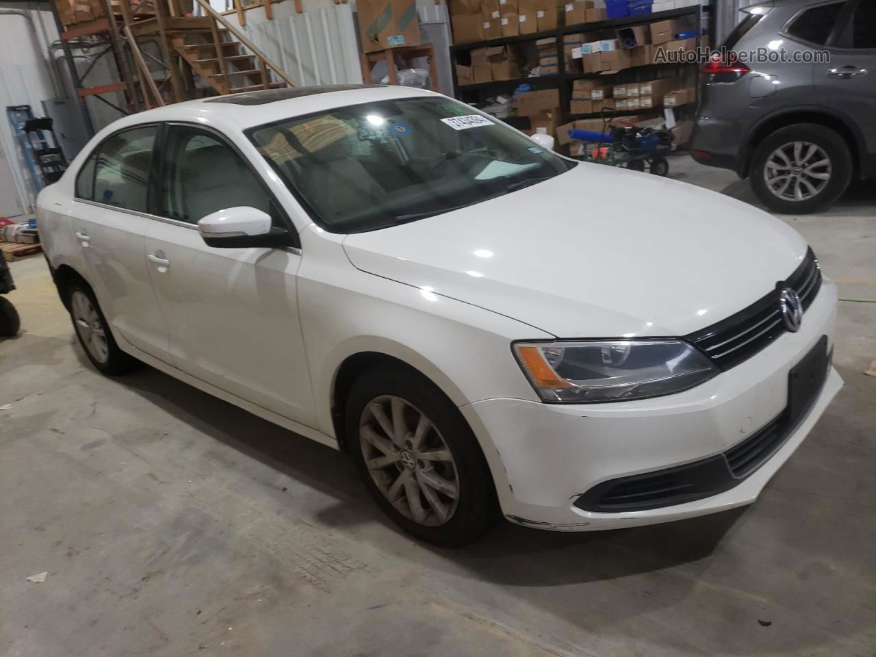 2013 Volkswagen Jetta Se White vin: 3VWDX7AJ6DM405065