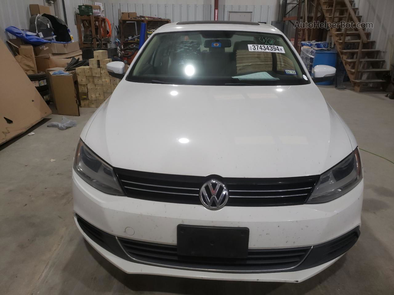 2013 Volkswagen Jetta Se White vin: 3VWDX7AJ6DM405065