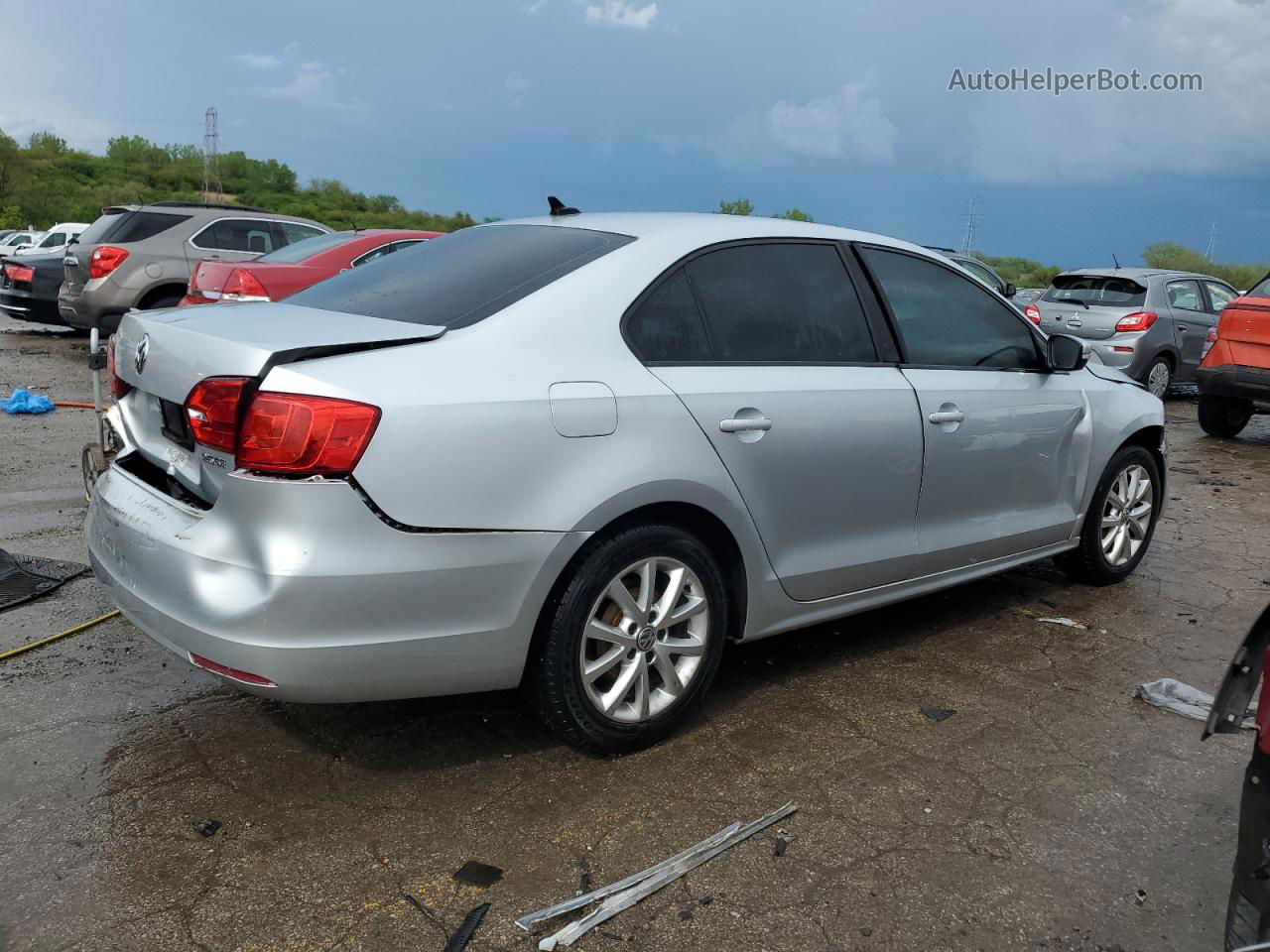 2011 Volkswagen Jetta Se Серебряный vin: 3VWDX7AJ7BM052347