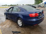 2011 Volkswagen Jetta Se Blue vin: 3VWDX7AJ7BM087700