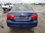 2011 Volkswagen Jetta Se Blue vin: 3VWDX7AJ7BM087700