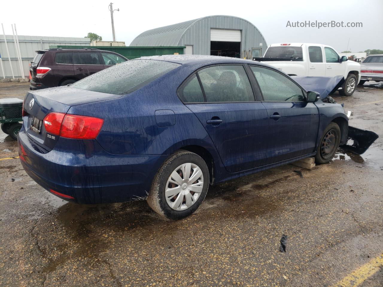 2011 Volkswagen Jetta Se Blue vin: 3VWDX7AJ7BM087700