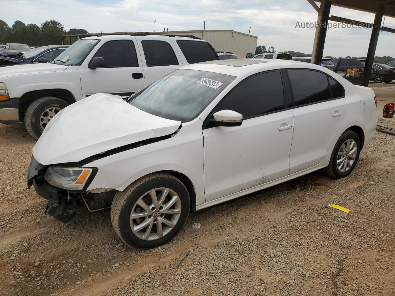 2011 Volkswagen Jetta Se White vin: 3VWDX7AJ7BM355175