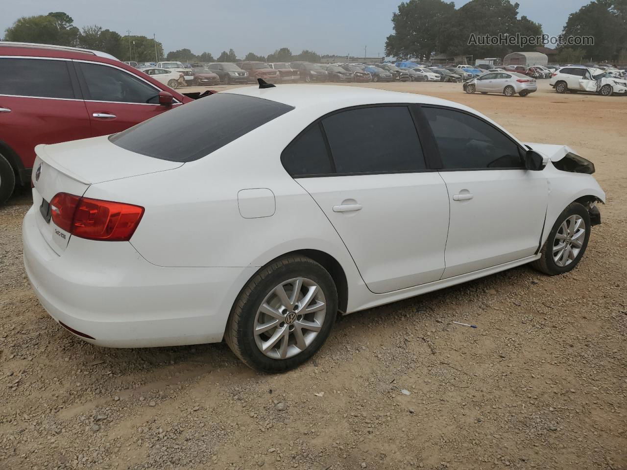 2011 Volkswagen Jetta Se White vin: 3VWDX7AJ7BM355175