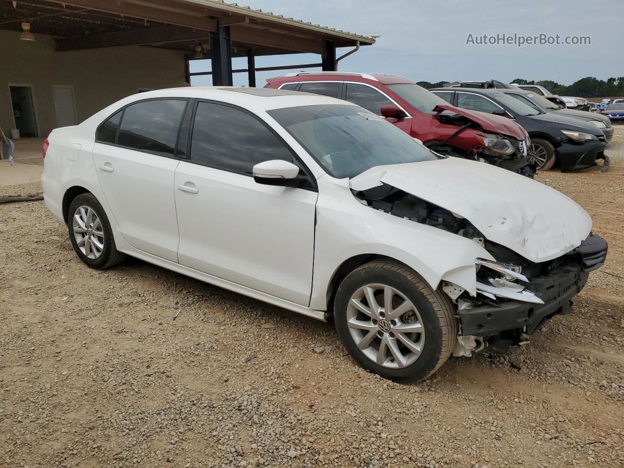 2011 Volkswagen Jetta Se White vin: 3VWDX7AJ7BM355175