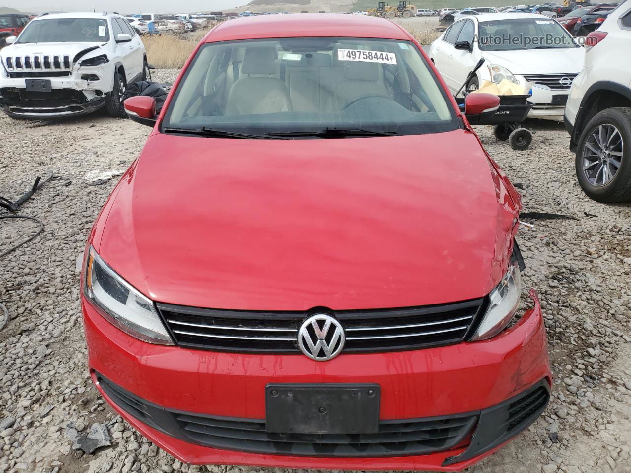 2012 Volkswagen Jetta Se Red vin: 3VWDX7AJ7CM086368