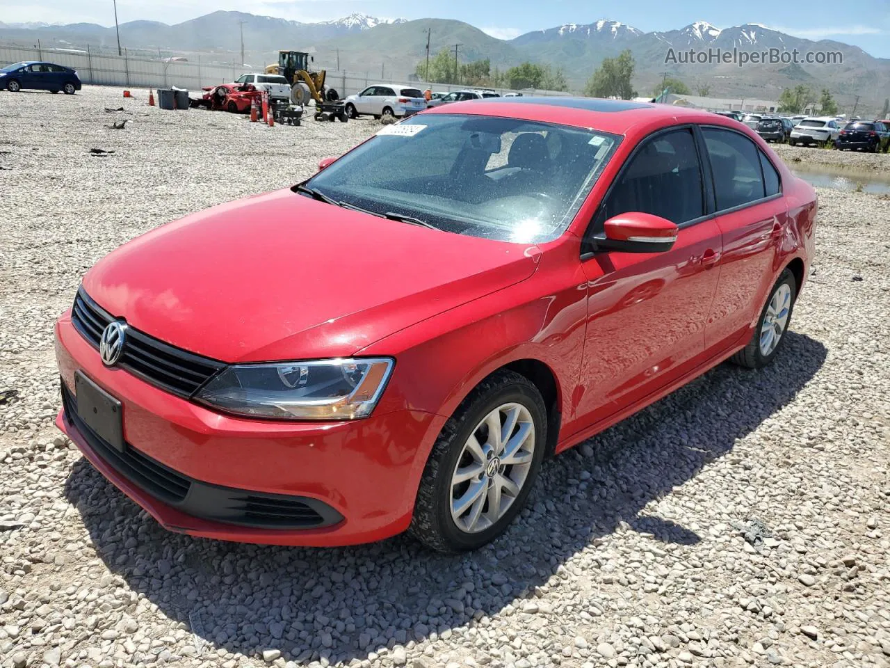 2012 Volkswagen Jetta Se Red vin: 3VWDX7AJ7CM302090