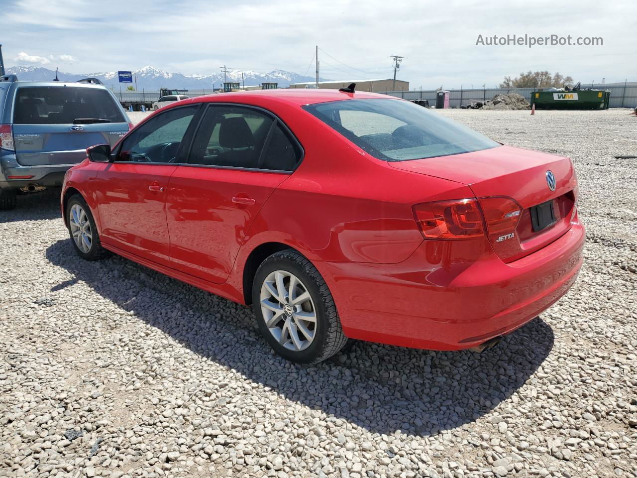 2012 Volkswagen Jetta Se Red vin: 3VWDX7AJ7CM302090