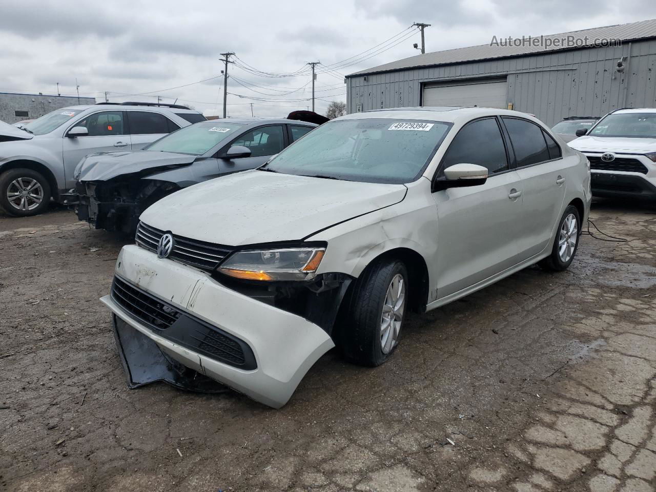 2012 Volkswagen Jetta Se Beige vin: 3VWDX7AJ7CM305670