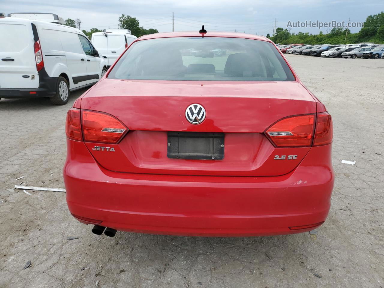 2012 Volkswagen Jetta Se Red vin: 3VWDX7AJ7CM325188