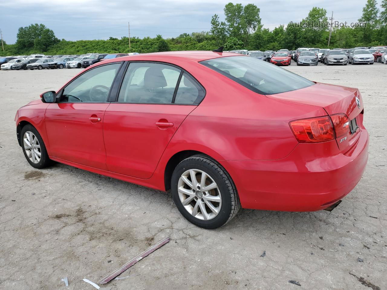 2012 Volkswagen Jetta Se Red vin: 3VWDX7AJ7CM325188